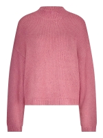 Tramontana Turtle-Neck Lurex Jumper 4510 Rosewood