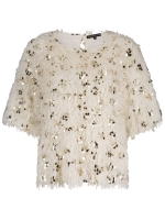 Tramontana Feathered Sequin Top 6800 Stone