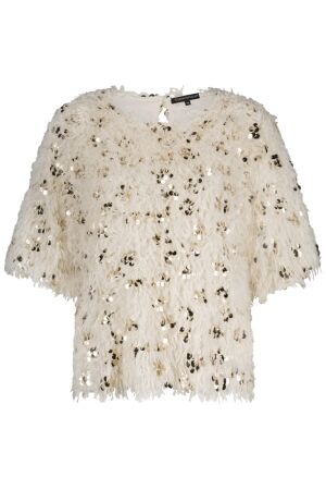 Tramontana Feathered Sequin Top 6800 Stone
