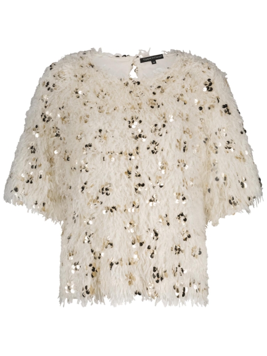 Tramontana Feathered Sequin Top 6800 Stone