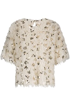 Tramontana Feathered Sequin Top 6800 Stone