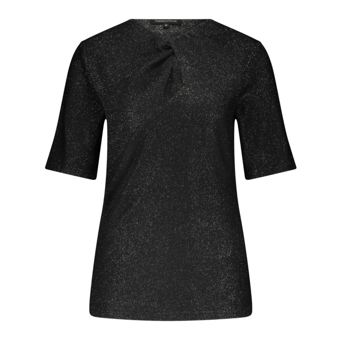 Tramontana Top Twisted Detail Sparkles 9000 Black