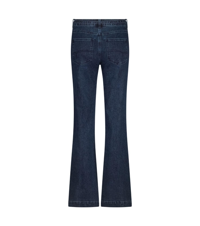 Tramontana Lurex Wide-Leg Denim Trousers 5033 Dark blue denim