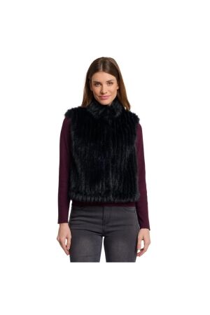 Rino en Pelle Gilet with closure 9900 black