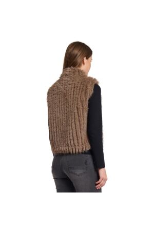 Rino en Pelle Gilet with closure 10868 toffee