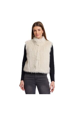 Rino en Pelle Gilet with closure 9030 birch