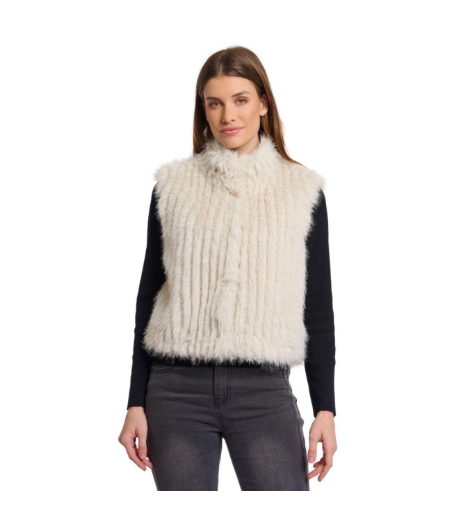 Rino en Pelle Gilet with closure 9030 birch