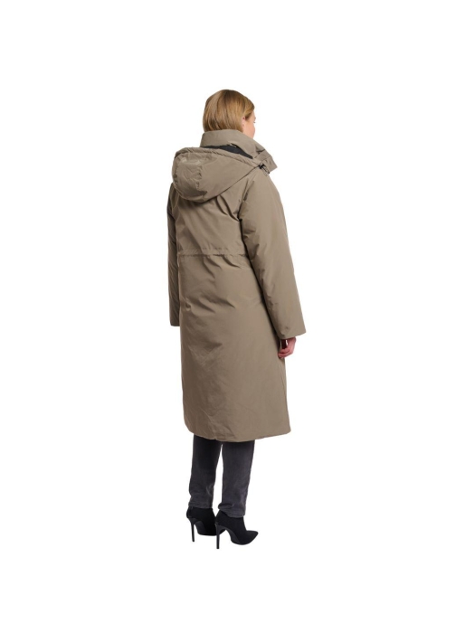 Rino en Pelle Padded coat with detachable hood 10870 pebble