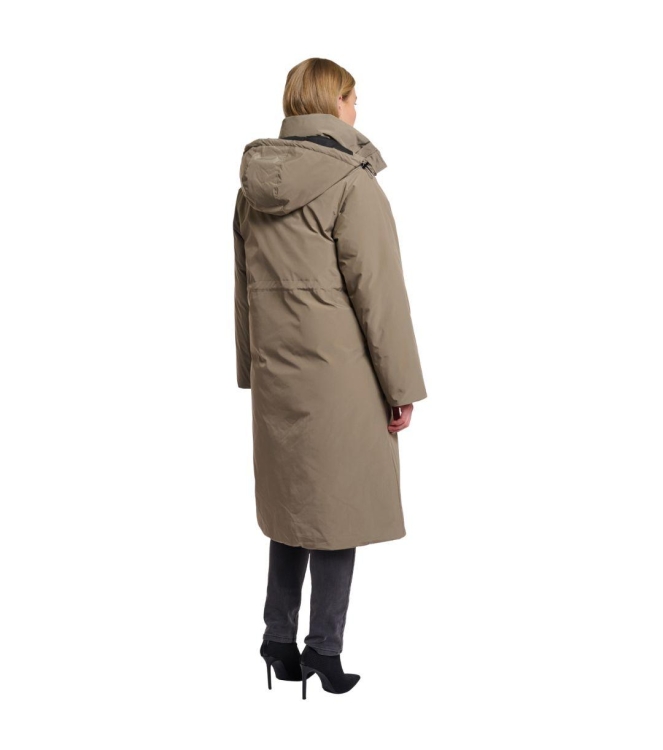 Rino en Pelle Padded coat with detachable hood 10870 pebble