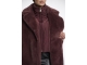 Rino en Pelle Single breasted faux fur coat with detachable coll 10873 chocolate bean