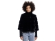 Rino en Pelle Faux fur jacket with knitted sleeves 9900 black