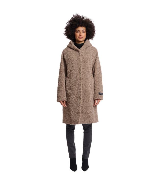 Rino en Pelle Teddy coat with hood 10868 toffee
