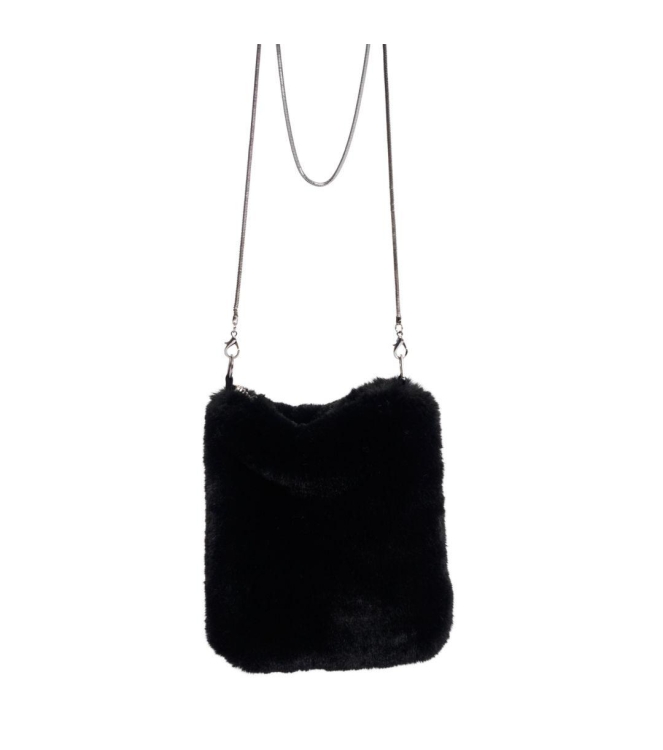 Rino en Pelle Small faux fur shoulderbag 9900 black