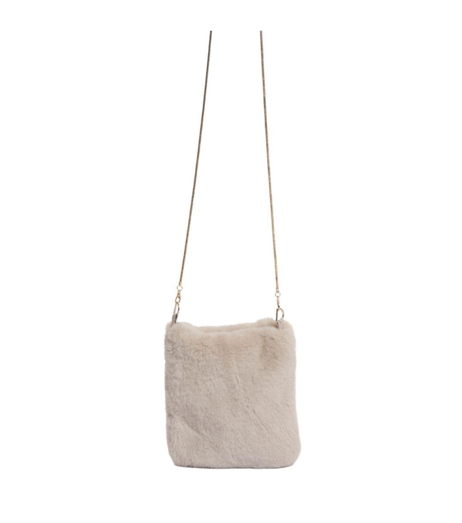 Rino en Pelle Small faux fur shoulderbag 9030 birch