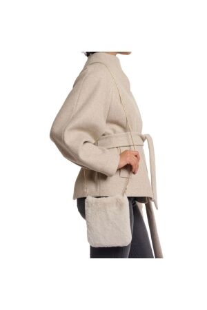 Rino en Pelle Small faux fur shoulderbag 9030 birch