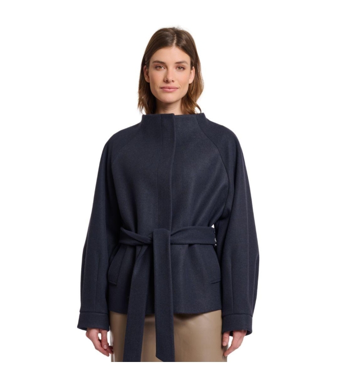 Rino en Pelle Short coat with collar 7730 navy