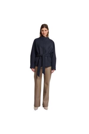 Rino en Pelle Short coat with collar 7730 navy