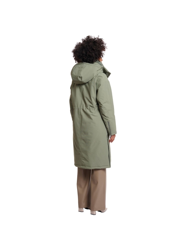 Rino en Pelle Outdoor jacket with detachable faux fur collar 10867 green ash