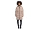 Rino en Pelle Long padded hooded coat 10868 toffee