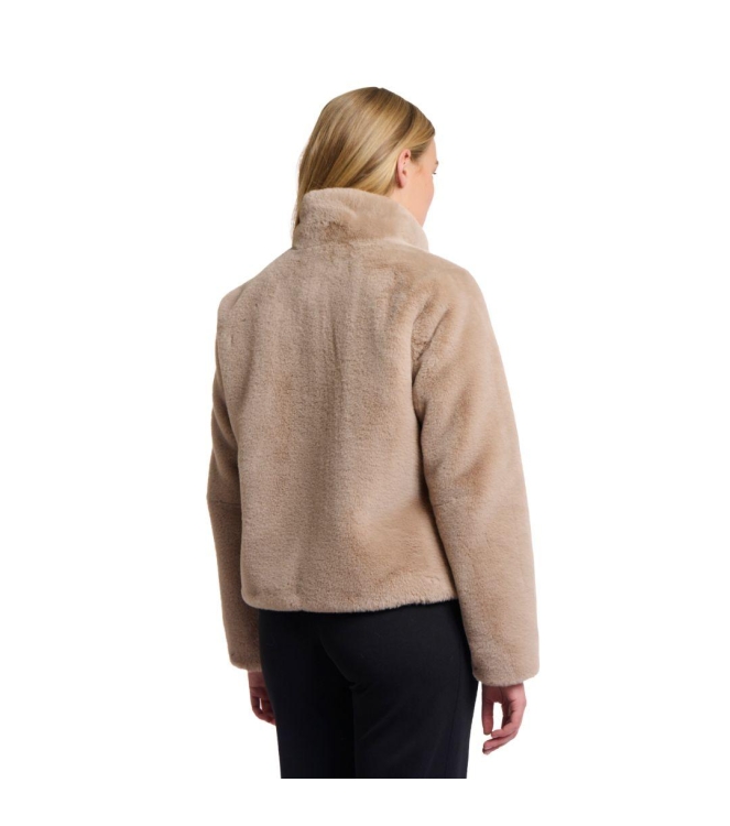 Rino en Pelle Single breasted fake fur jacket 10866 oat