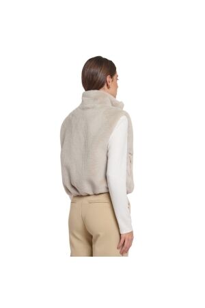 Rino en Pelle Short faux fur waistcoat 9030 birch