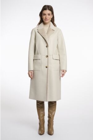 Rino en Pelle Reversible long coat 9030 birch