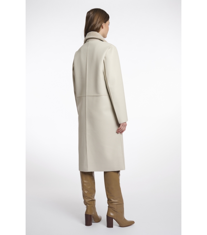 Rino en Pelle Reversible long coat 9030 birch