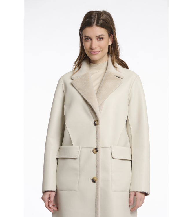 Rino en Pelle Reversible long coat 9030 birch
