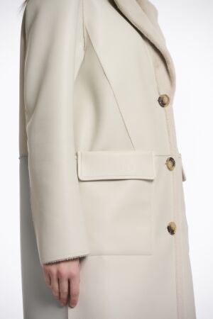 Rino en Pelle Reversible long coat 9030 birch