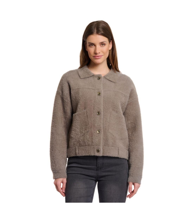 Rino en Pelle Boxy jacket 740 taupe