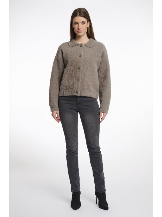 Rino en Pelle Boxy jacket 740 taupe