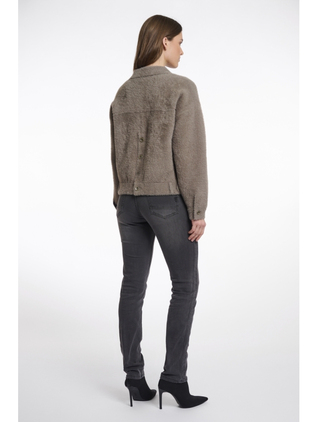 Rino en Pelle Boxy jacket 740 taupe