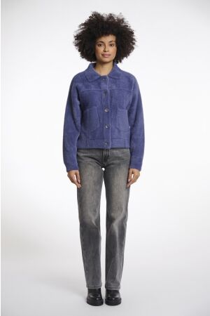 Rino en Pelle Boxy jacket 10922 blue shadow
