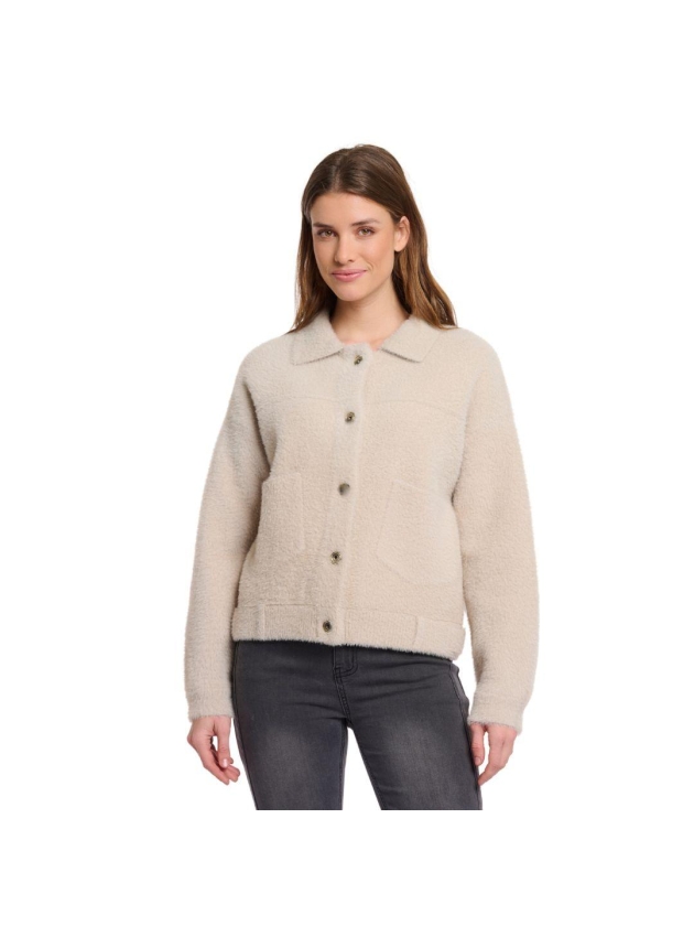 Rino en Pelle Boxy jacket 10509 stone