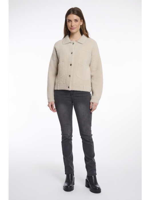 Rino en Pelle Boxy jacket 10509 stone