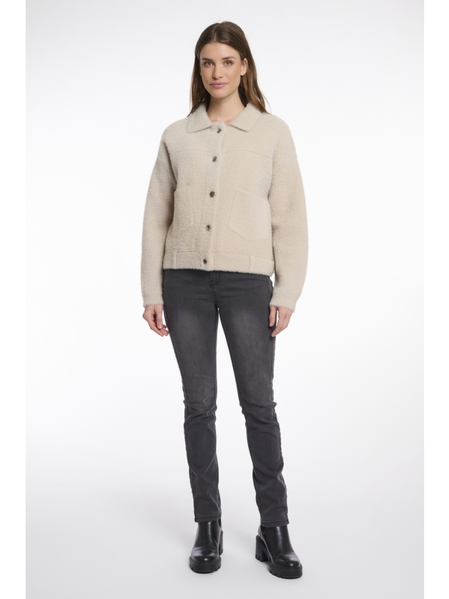 Rino en Pelle Boxy jacket 10509 stone