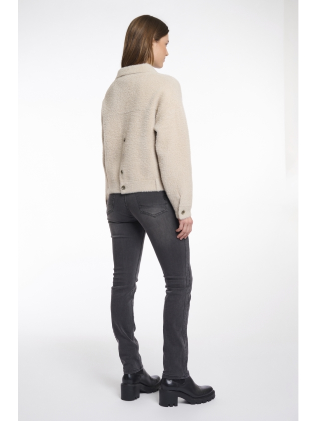 Rino en Pelle Boxy jacket 10509 stone