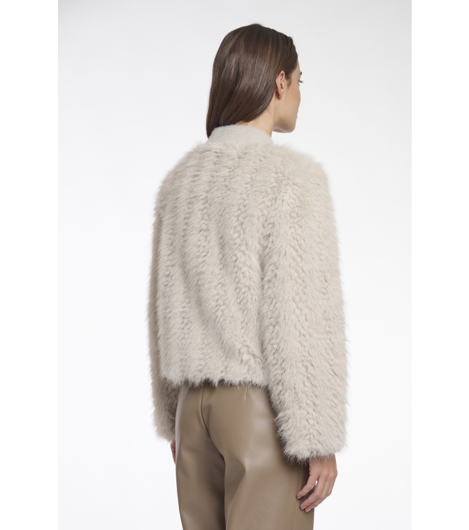 Rino en Pelle Short faux fur jacket 9030 birch