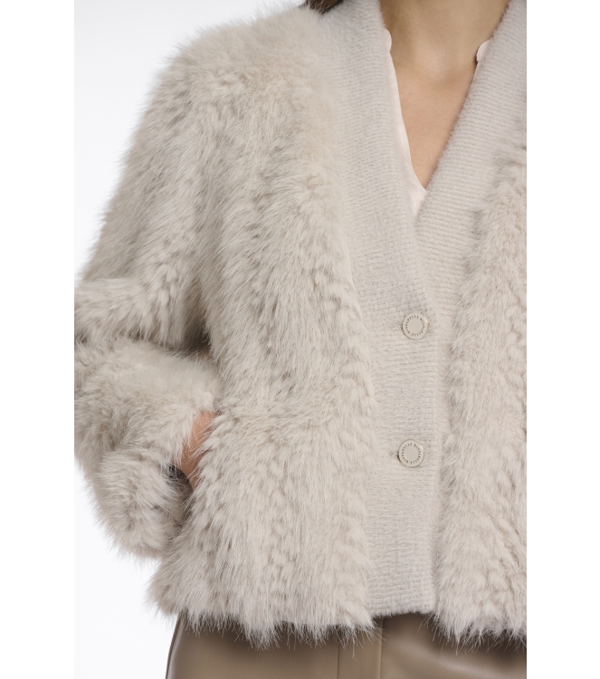 Rino en Pelle Short faux fur jacket 9030 birch