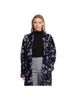 Rino en Pelle Long cardigan 10970 grey black leo