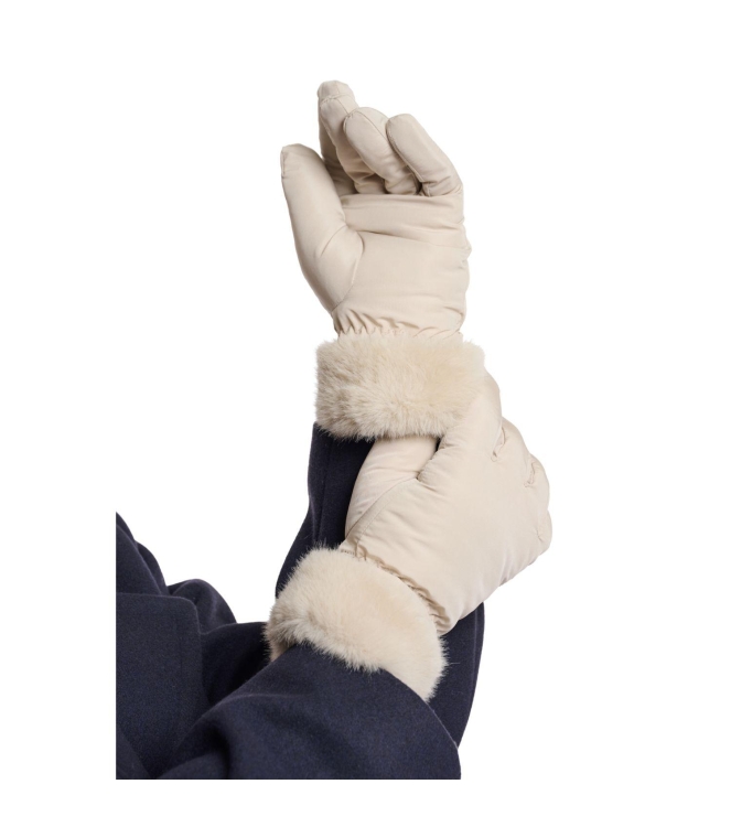 Rino en Pelle Padded gloves with faux fur 9030 birch