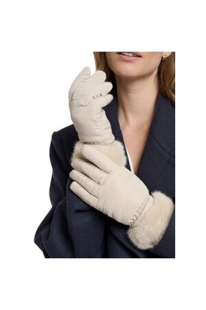Rino en Pelle Padded gloves with faux fur 9030 birch