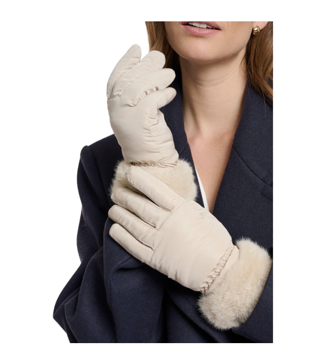 Rino en Pelle Padded gloves with faux fur 9030 birch