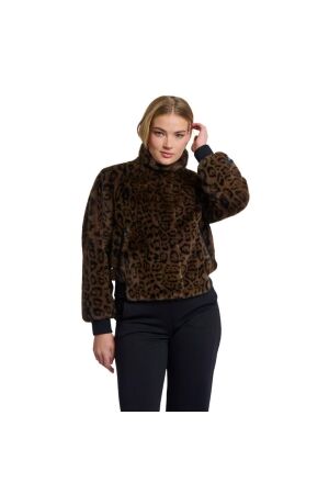 Rino en Pelle Short fake fur jacket 8980 leopard