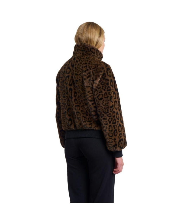 Rino en Pelle Short fake fur jacket 8980 leopard