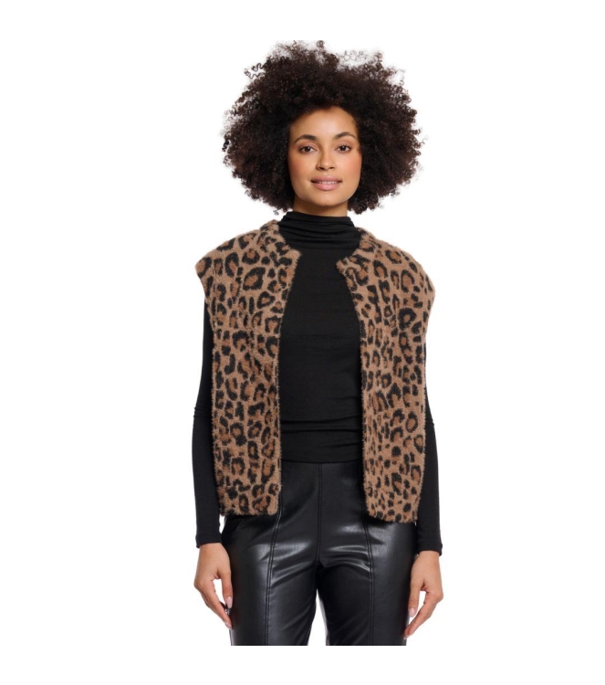 Rino en Pelle Short waistcoat 8980 leopard