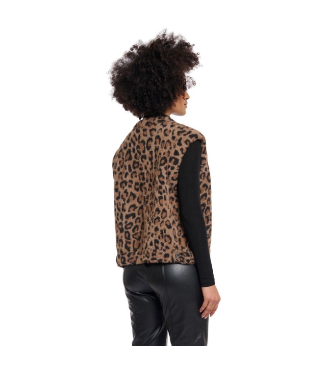 Rino en Pelle Short waistcoat 8980 leopard