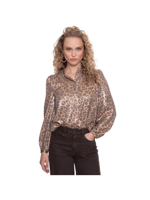 Geisha Blouse velvet look leopard 25 Gold
