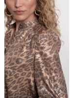 Geisha Blouse velvet look leopard 25 Gold