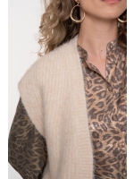 Geisha Gilet hairy 10 Off white